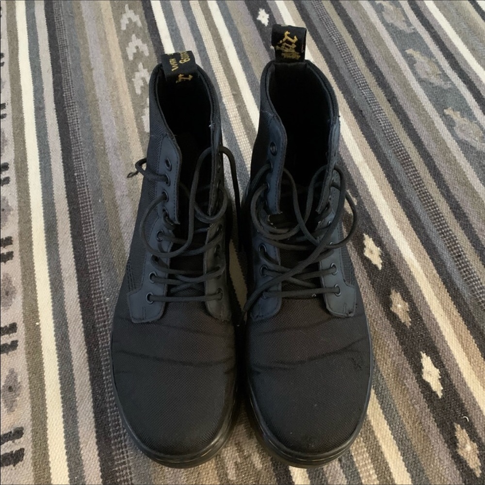 Woman’s black canvas Dr Martens